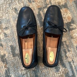 The Original Car Shoe - black leather loafers